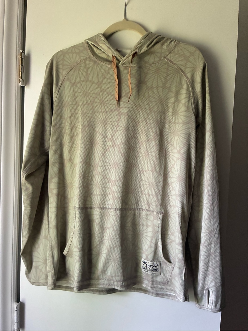 Howler Brothers Light Taupe Floral Hooded Pullover